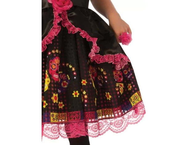 Costume Carnevale Catrina vestito Dia de los Muertos bambina 5-7 anni...