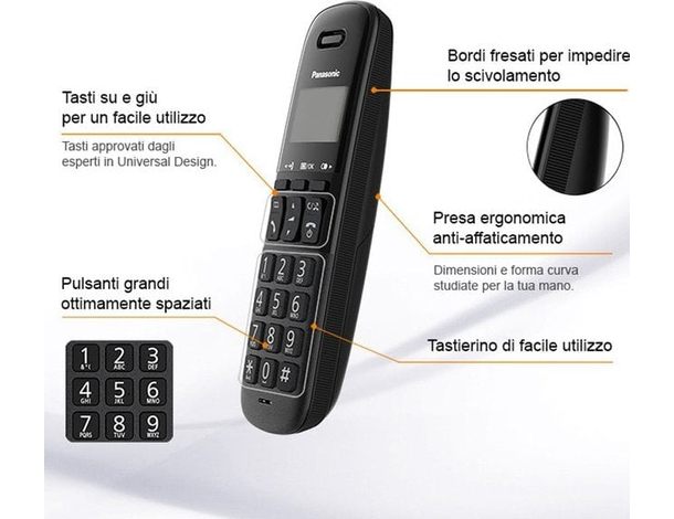 Telefono Cordless Panasonic KX-TGB610 DECT ID Chiamate Digitale Più Colori 5