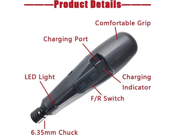 Cacciavite Avvitatore Elettrico Ricaricabile USB Senza Fili 3.6V con 10 Punte...