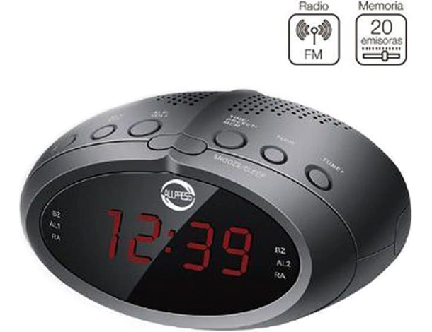 Radio Sveglia Orologio Digitale CR-2466 FM Display a Led Rosso Allarme Comodino