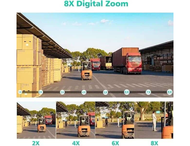 Telecamera 4MP 4K Esterno Wi-Fi PTZ 2 Obiettivo 8x Zoom Videosorveglianza...