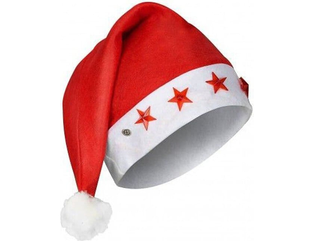 12x Cappello di Babbo Natale Luci LED Luminoso Feste Travestimento Accessorio