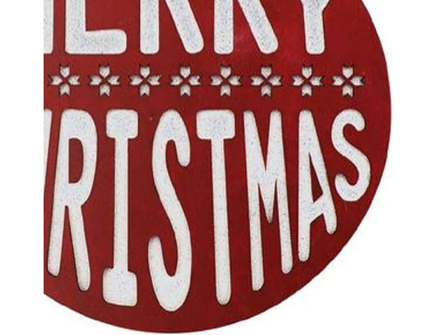 Cartello di Benvenuto Natale Porta d'Ingresso Legno Rosso Decorativo...