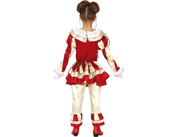 Costume Carnevale clown assassino travestimento horror per bambina 5-12 anni...
