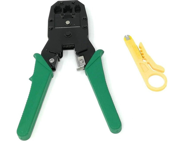 Pinza Crimpatrice Plug RJ45 / RJ11-12 X Cavo Rete Ethernet Crimpatura 4P 6P...