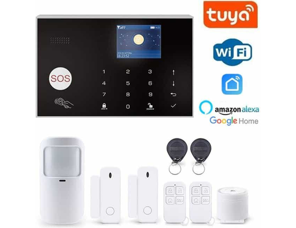 Kit Allarme Antifurto Wi-Fi GSM Casa Ufficio Wireless Combinatore Tuya Alexa...