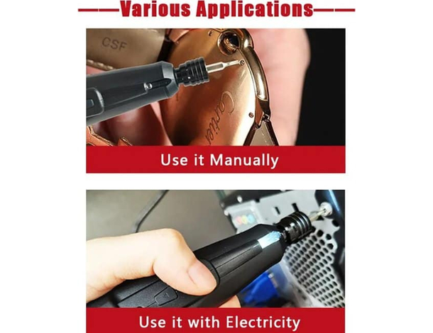 Cacciavite Avvitatore Elettrico Ricaricabile USB Senza Fili 3.6V con 10 Punte...