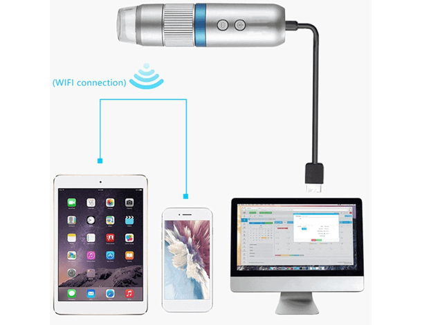 Microscopio Digitale Wi-Fi USB Q-XW05 1080P Risoluzione HD 50x-1000x...