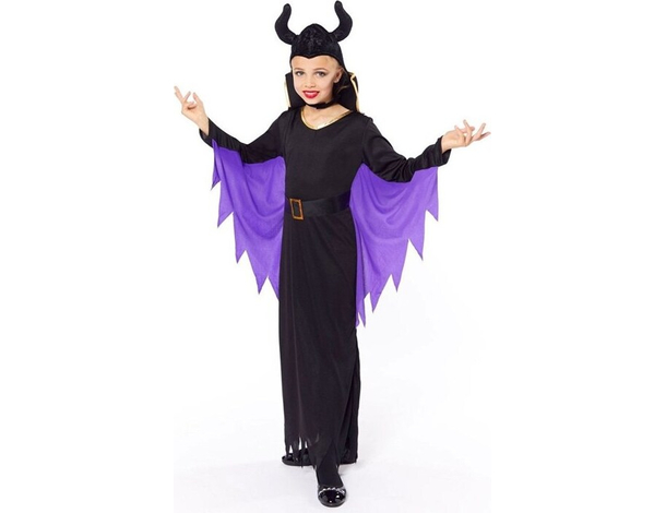 Costume Carnevale Malefica travestimento Disney per bambina 3-12 anni...