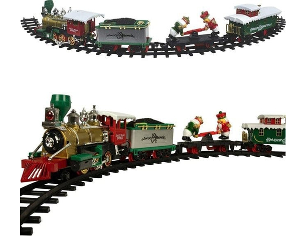 Trenino Natalizio Sotto Albero Treno Elettrico Luci Suoni Locomotiva Natale...