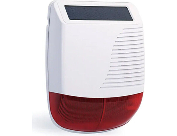 Sirena Solare Esterno Wireless 433MHz Allarme Antifurto Casa Acustica con LED...