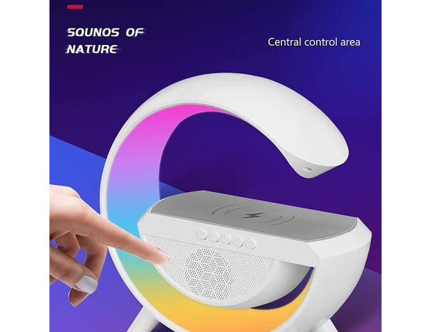 Lampada LED RGB con Ricarica Wireless Bluetooth Speaker Ricaricabile Radio FM...