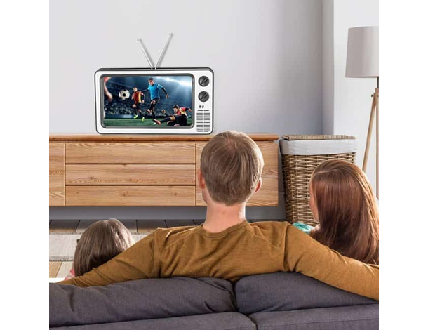 Schermo Lente Ingrandimento 12" Cellulare Smartphone Forma di TV Retrò...