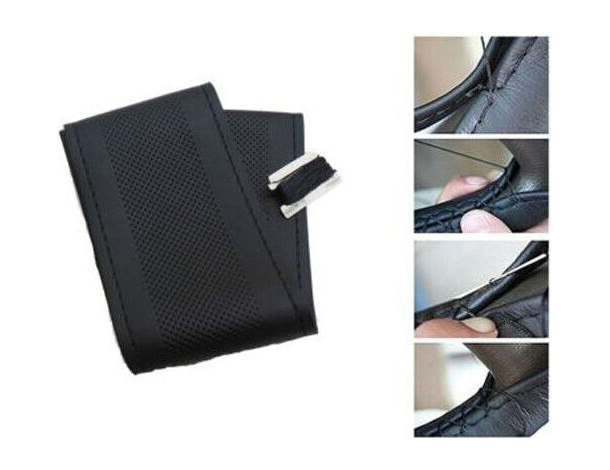 Coprivolante Universale Cucire Simil Pelle Volante con Ago e Filo Colore Nero