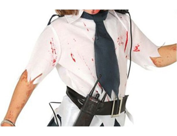Costume Carnevale poliziotto zombie travestimento bambino bambina 5-12 anni...