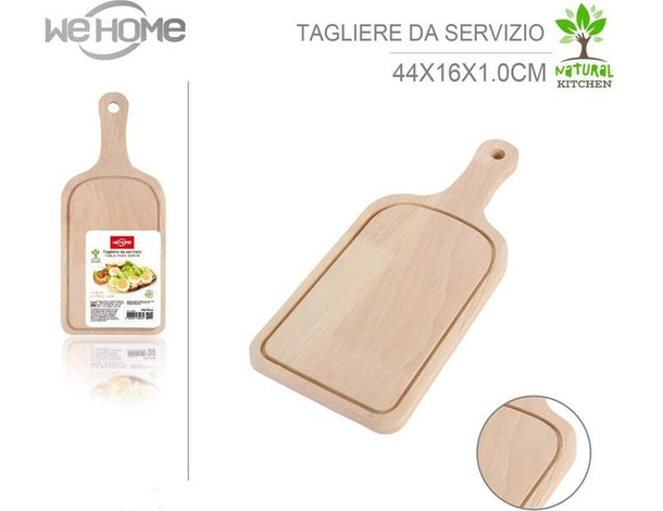Tagliere in Legno Squadrato con Manico 3 Dimensioni per Salumi Carne...