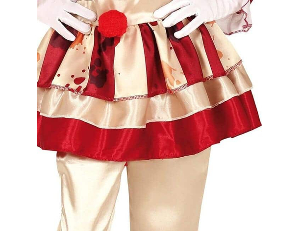 Costume Carnevale clown assassino travestimento horror per bambina 5-12 anni...