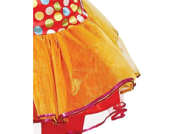 Costume Carnevale pagliaccia colorata travestimento bambina 3-12 anni...