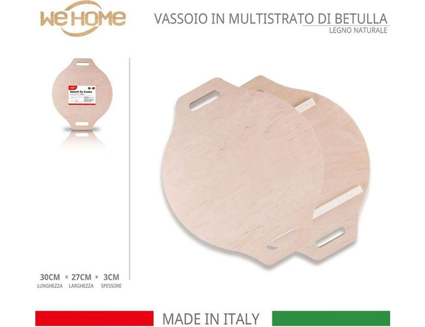 Vassoio da Portata Tondo in Legno Per Aperitivi Finger Food Antipasto...