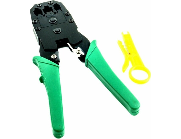 Pinza Crimpatrice Plug RJ45 / RJ11-12 X Cavo Rete Ethernet Crimpatura 4P 6P...