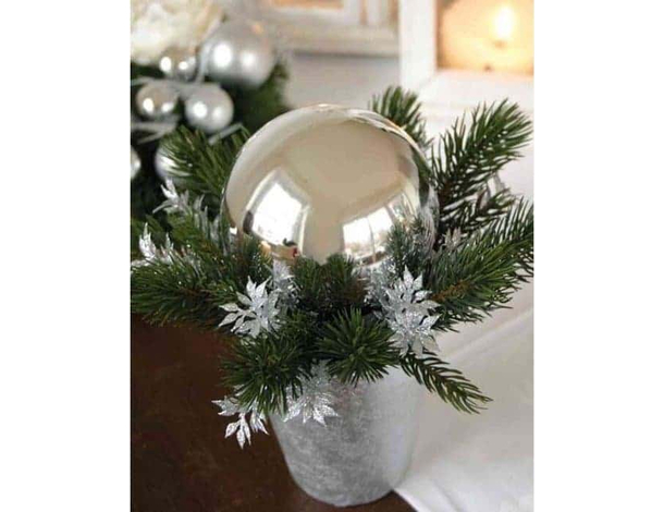2x Pallina di Natale 15cm Argento Palla per Decorare Albero Natalizio Addobbi...