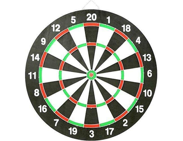 Gioco Tirassegno Bersaglio con 4 Freccette Dardi 30 cm Tiro a Segno da Muro...