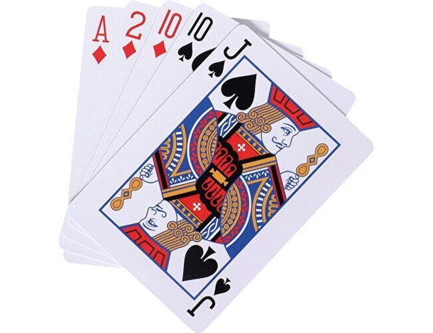 6 Mazzi Carte da Gioco Poker 52 Plastificate Black Jack Giochi Ramino Scala...