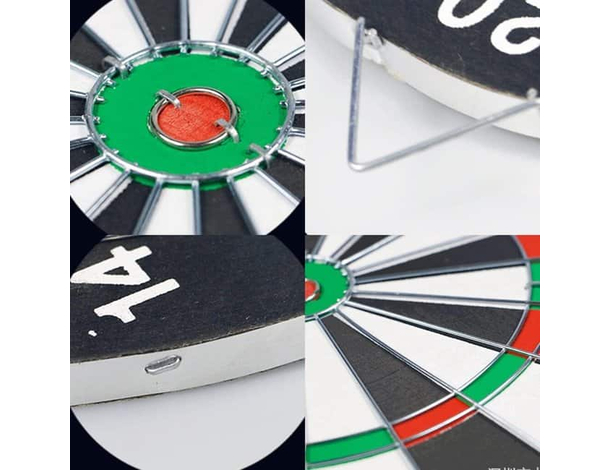 Gioco Tirassegno Bersaglio con 4 Freccette Dardi 30 cm Tiro a Segno da Muro...