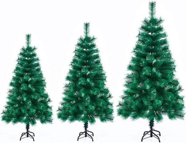Albero di Natale Verde Pino Artificiale Realistico in PVC da 60 a 210 cm (60...