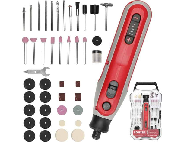 Smerigliatrice Mini Trapano Fresa Drimmel Precisione Ricaricabile 82 Accessori