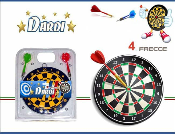 Gioco Tirassegno Bersaglio con Freccette Dardi 15cm 2 Pezzi da Muro 4