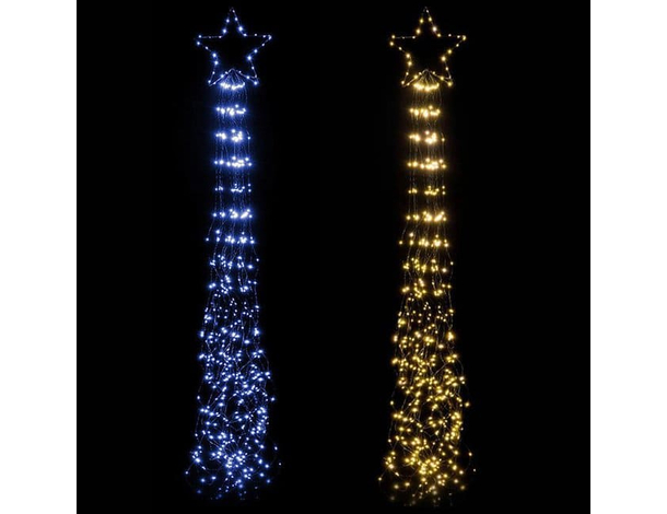 Stella Cometa per Albero di Natale Puntale Cascata 690 Led Bianco Caldo...