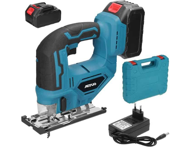 Seghetto Alternativo Doppia Batteria 48V con Valigetta Taglio Legno Plastica