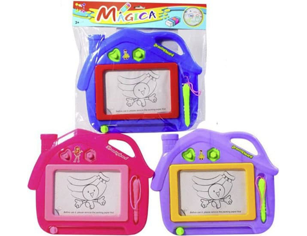 Lavagna Lavagnetta Magica Magnetica Pennarello e Formine Cancellabile Bambini...