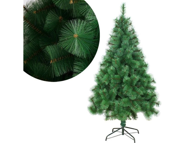 Albero di Natale Verde Pino Artificiale Realistico in PVC da 60 a 210 cm (60 cm)