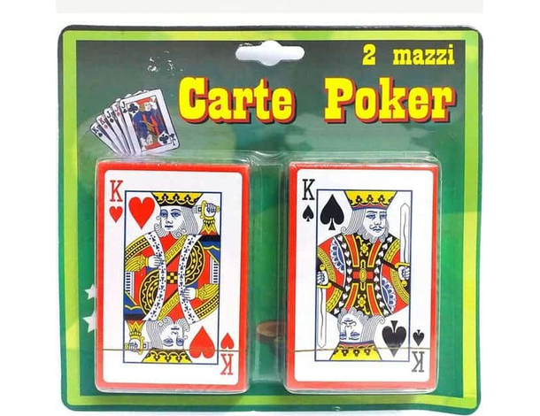 6 Mazzi Carte da Gioco Poker 52 Plastificate Black Jack Giochi Ramino Scala...