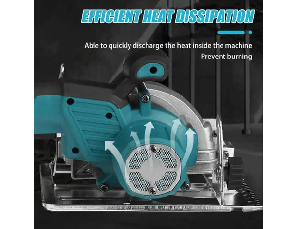 Sega Circolare Manuale 2 Batterie 48V Motore Brushless Disco Taglio Lama...