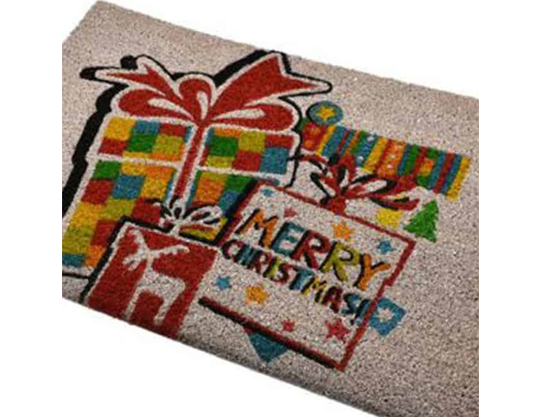 Zerbino Natalizio Ingresso Fibra di Cocco Tappeto Porta Ingresso 40x60cm...