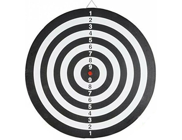 Gioco Tirassegno Bersaglio con 4 Freccette Dardi 30 cm Tiro a Segno da Muro...