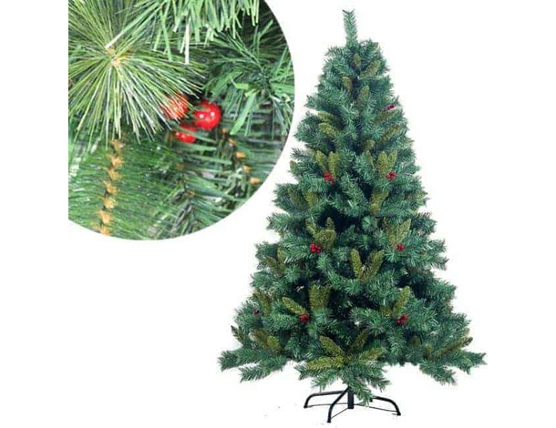 Albero di Natale Artificiale Realistico Super Folto con Bacche Varie...