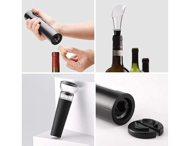 Apribottiglie Elettrico Cavatappi Batteria Senza Filo Automatico Vino Tavolo...