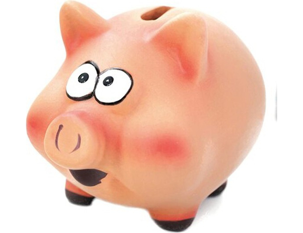 Simpatico Salvadanaio Maialino Porcellino in Ceramica Rosa 12x7x8cm Monete 3