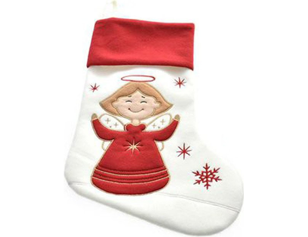 2x Calza Befana Vuota 46cm Natale Epifania Decorazione Porta Dolci Angioletto...