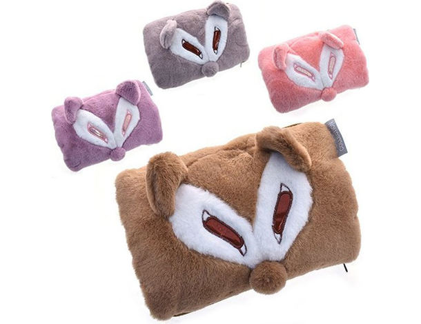 Borsa Acqua Calda Elettrica Ricaricabile Scaldamani Peluche Portatile 500W