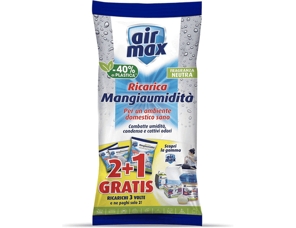 2x Ricarica Neutra per Air Max Mangia Umidità  Sali in Granuli 2+1 Gratis...