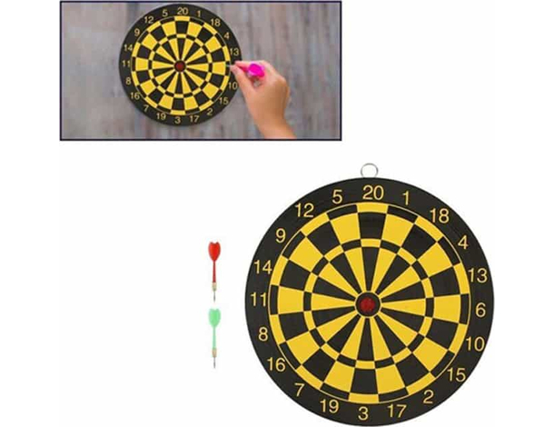 Gioco Tirassegno Bersaglio con Freccette Dardi 15cm 2 Pezzi da Muro 2