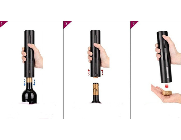 Apribottiglie Elettrico Cavatappi Batteria Senza Filo Automatico Vino Tavolo...