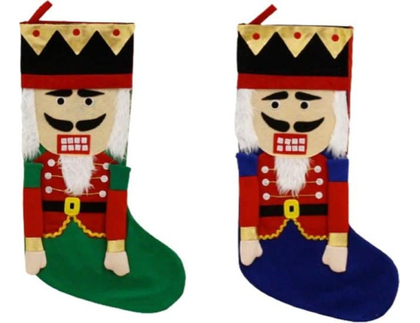 2x Calza Befana Natale Epifania Decorazione Porta Dolci Schiaccianoci 55 cm