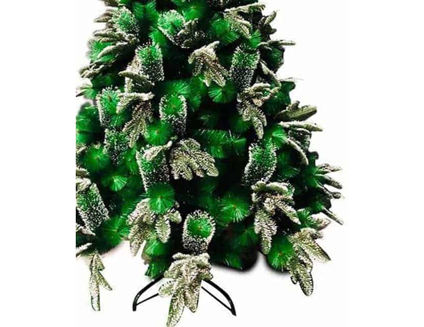 Albero di Natale Artificiale Innevato Verde Base a Croce in PVC Varie Misure...