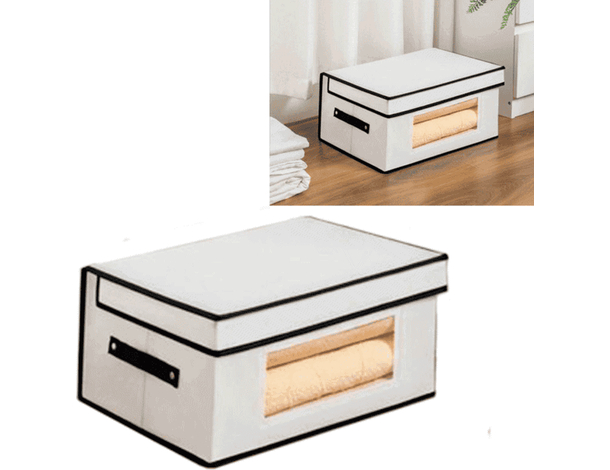 Scatola Salvaspazio Porta Tutto Contenitore Organizer con Finestra 59x40x24cm